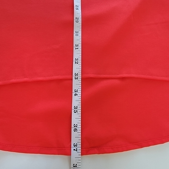 Euc Orange V-Neck Sheath Dress with Lace Long Sleeves Size Small - Picture 6 of 9